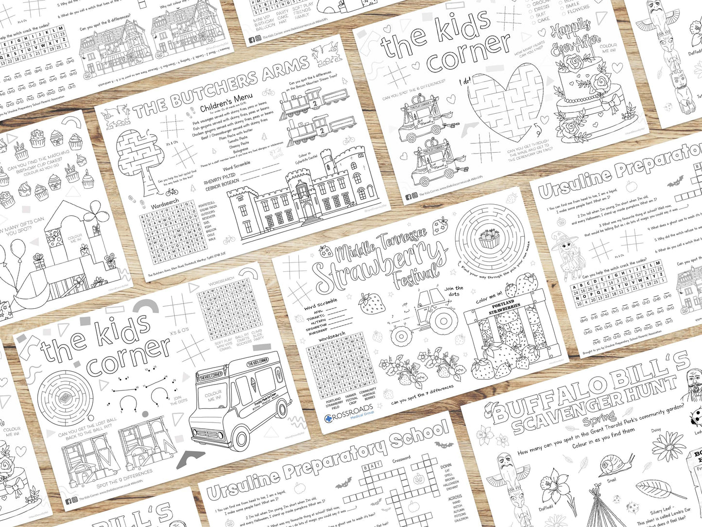 Custom Activity and Colouring Sheet Designed for you - Please contact prior to purchase to discuss requirements.