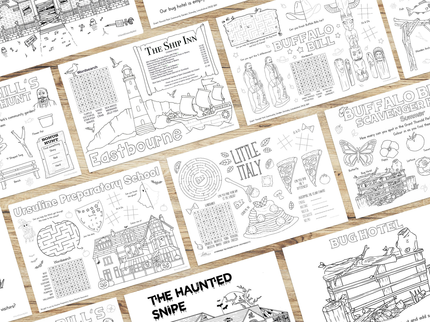 Custom Activity and Colouring Sheet Designed for you - Please contact prior to purchase to discuss requirements.