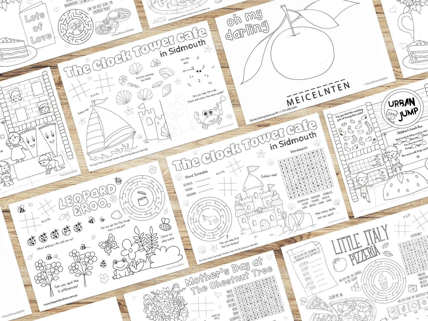 Custom Activity and Colouring Sheet Designed for you - Please contact prior to purchase to discuss requirements.